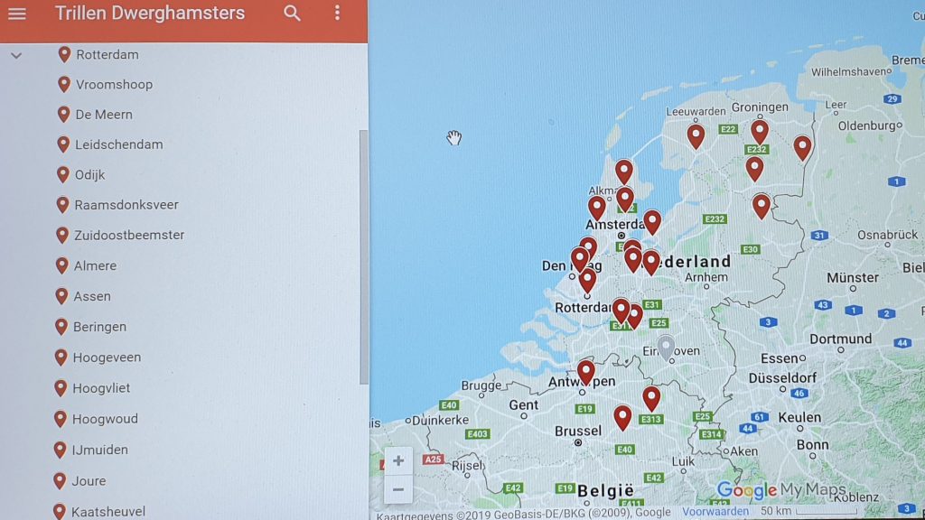 Verspreiding Parkinson Dwerghamsters